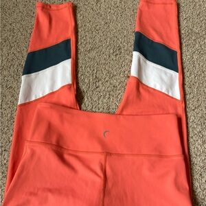 Zyia Orange Angle Block Leggings